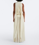 De La Vali Cruz draped chiffon maxi dress