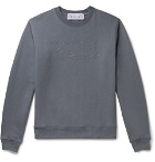 Martine Rose - Logo-Embroidered Fleece-Back Cotton-Jersey Sweatshirt - Gray