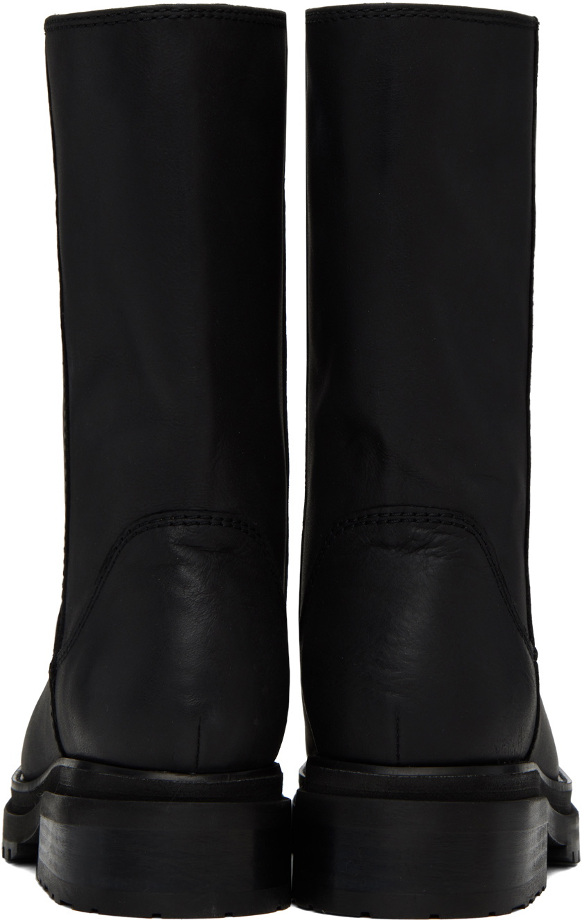 Eckhaus Latta Black Stacked Boots Eckhaus Latta
