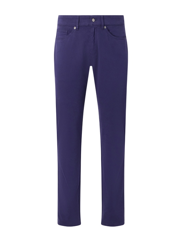 Photo: Peter Millar - Crown Straight-Leg Cotton-Canvas Trousers - Blue