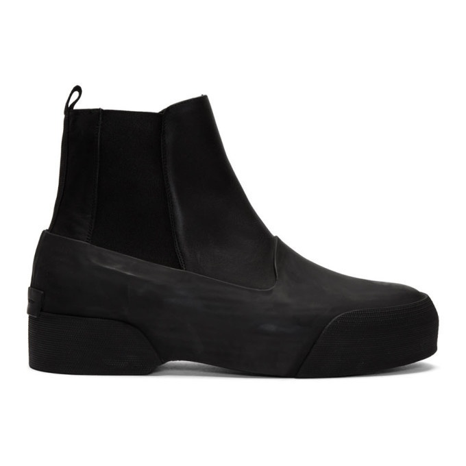 Photo: Dries Van Noten Black Leather and Rubber Chelsea Boots
