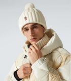 Moncler Grenoble Down-paneled shearling-trimmed beanie