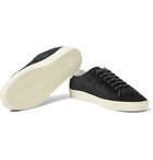 SAINT LAURENT - SL/06 Court Classic Leather-Trimmed Suede Sneakers - Black