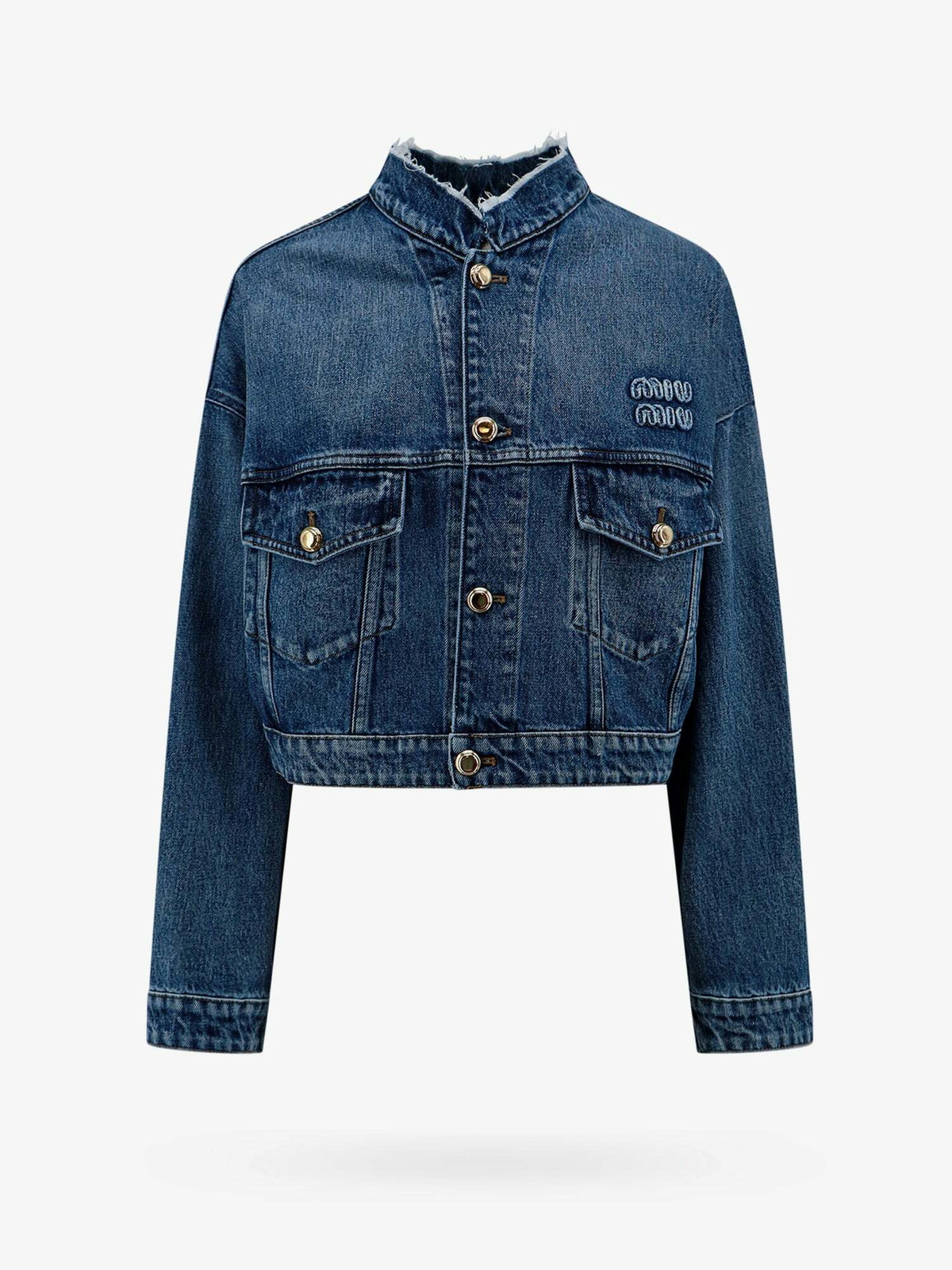 Miu Miu Jacket Blue Womens Miu Miu