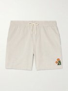Portuguese Flannel - Spring Straight-Leg Embroidered Linen and Cotton-Blend Shorts - Neutrals