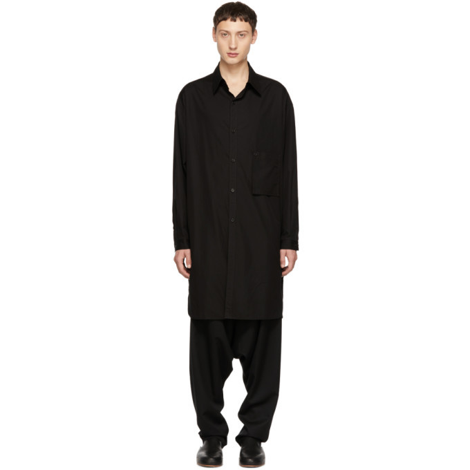 Yohji Yamamoto Black Chain Long Shirt Yohji Yamamoto