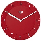 Braun BC06 Wall Clock in Red