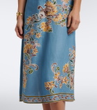 Alémais Joan floral linen midi dress