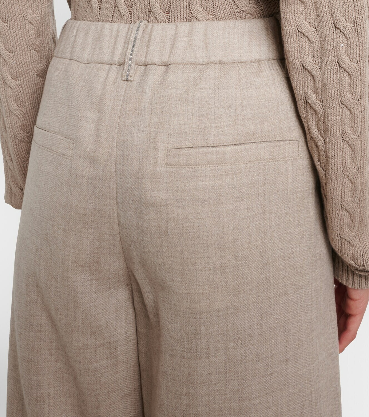 Brunello Cucinelli Monili virgin wool wide-leg pants
