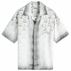 Casablanca Men's Gradient Monogram Vacation Shirt in Grey Gradient Heart Monogram