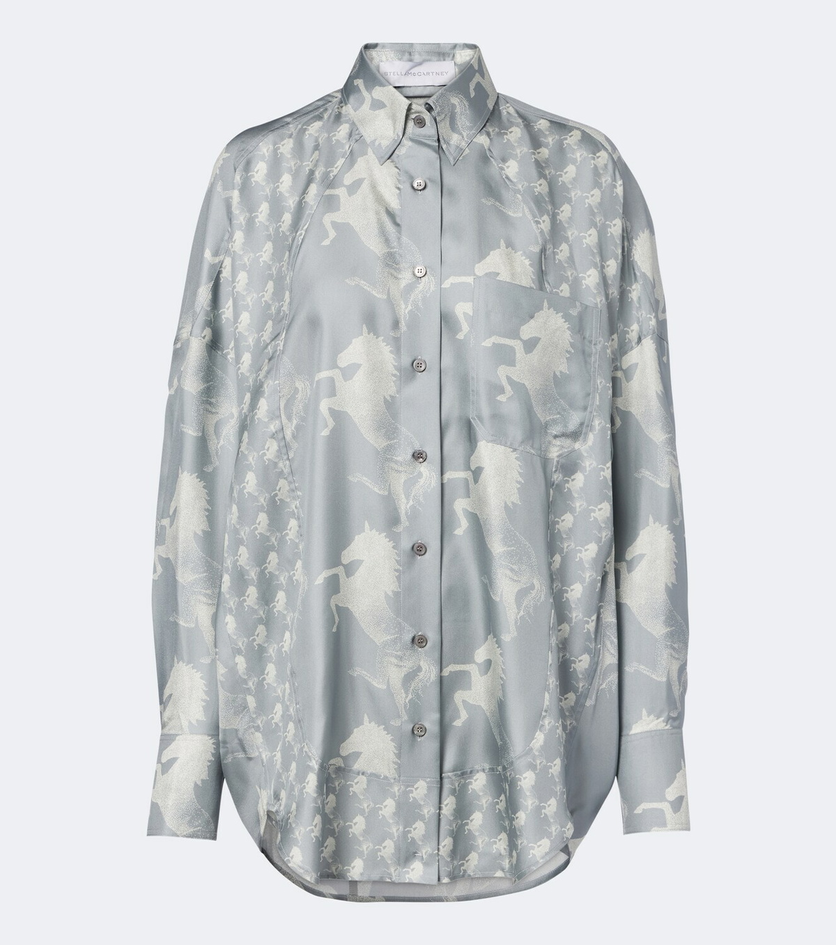 Stella McCartney Printed silk satin shirt