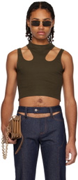 K.NGSLEY Khaki R2 Tank Top