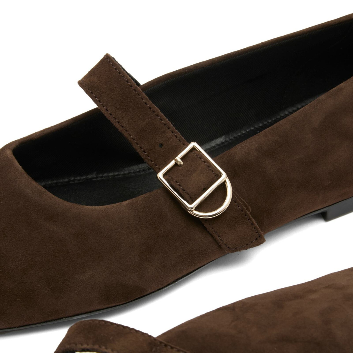 Vagabond Shoemakers Women's Jolin Strap Ballet Shoe in Coffee