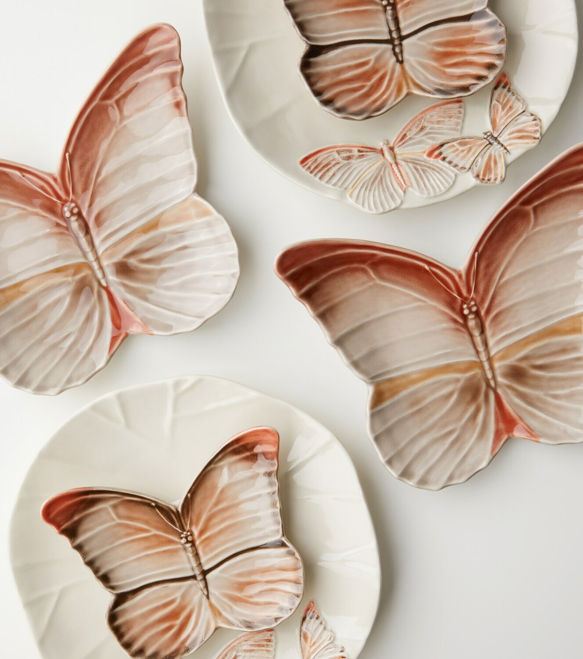 Bordallo Pinheiro Set of 4 ceramic bread plates by Claudia Schiffer