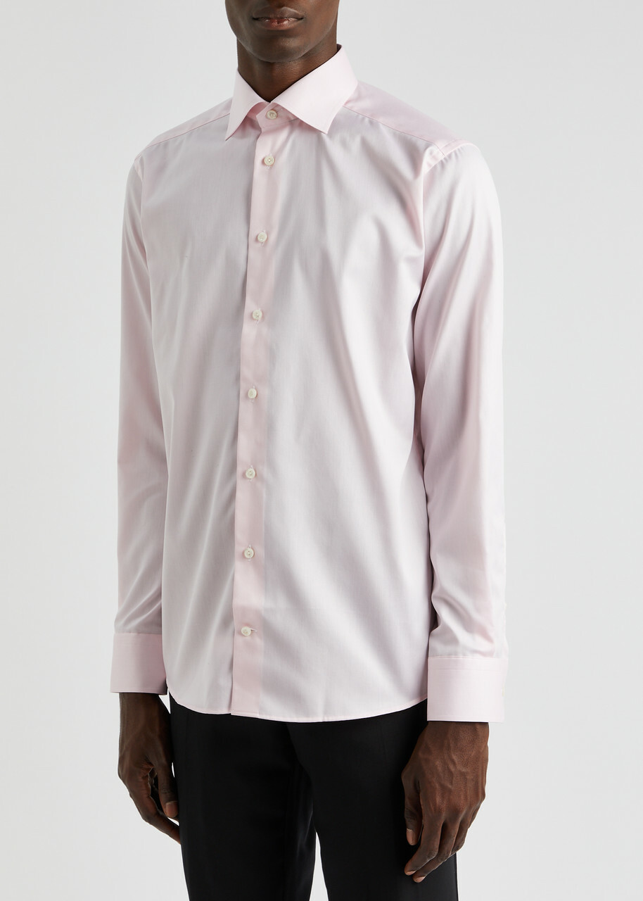 Eton Cotton-twill Shirt Pink
