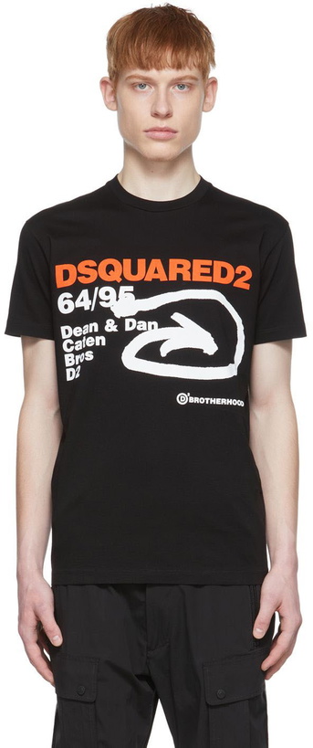 Photo: Dsquared2 Black Cotton T-Shirt