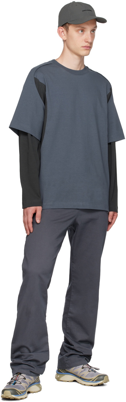 AFFXWRKS Blue & Gray Dual Sleeve Long Sleeve T-Shirt AFFXWRKS