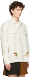 Bode White Russe Floral Shirt