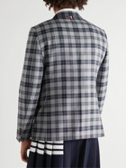 Thom Browne - Madras-Checked Wool-Twill Blazer - Gray