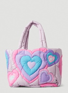 Heart Puffer Bag in Purple