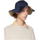 Marni Blue and White Stitch Bucket Hat
