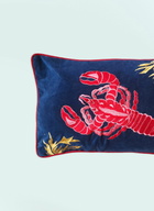 Les Ottomans Rock Lobster Embroidered Cushion