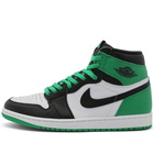 Air Jordan Men's 1 Retro High OG Sneakers in Black/Lucky Green