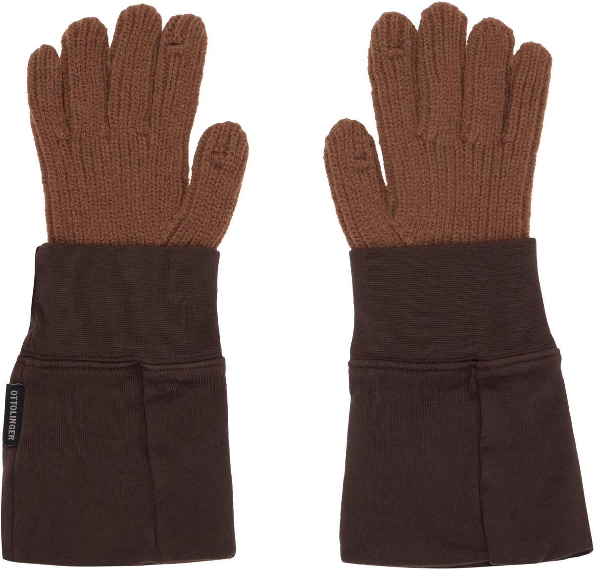 Ottolinger Brown Deconstructed Sleeve Glove