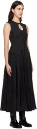 Olēnich Black Sculptural Maxi Dress