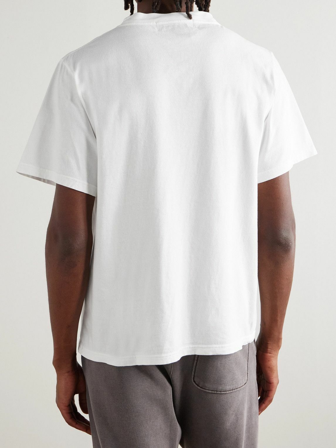 Remi Relief - US Run Printed Cotton-Jersey T-Shirt - White