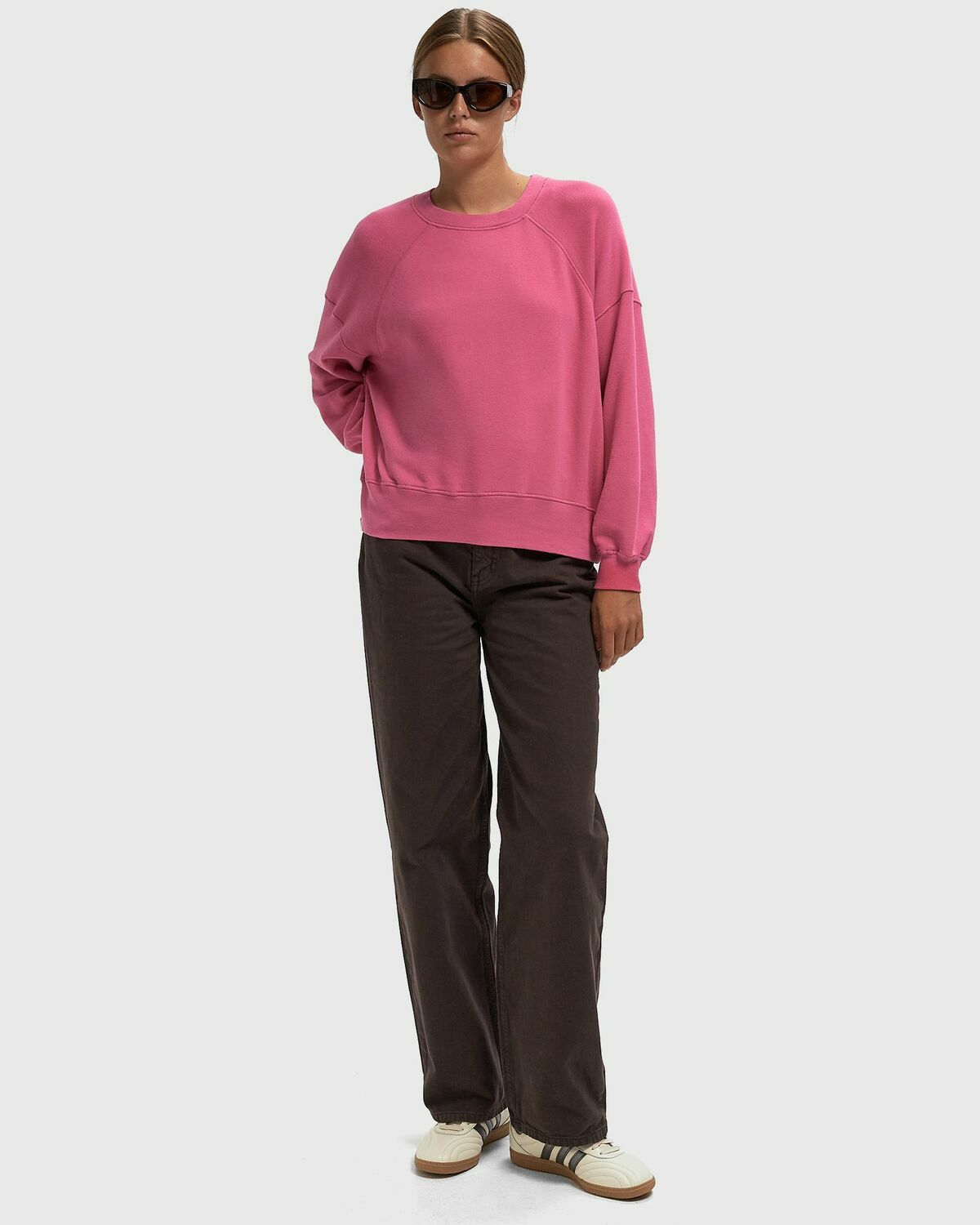 American Vintage ATUBAY SWEATS pink Womens Sweatshirt