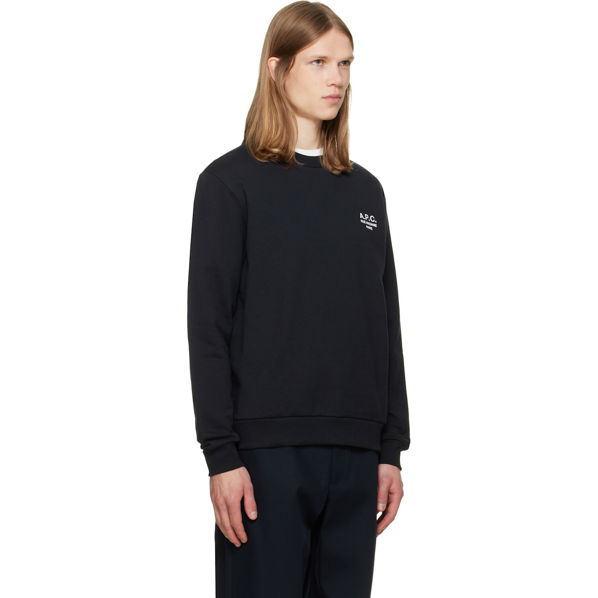 A.P.C. Black Standard 'Rue Madame' Sweatshirt