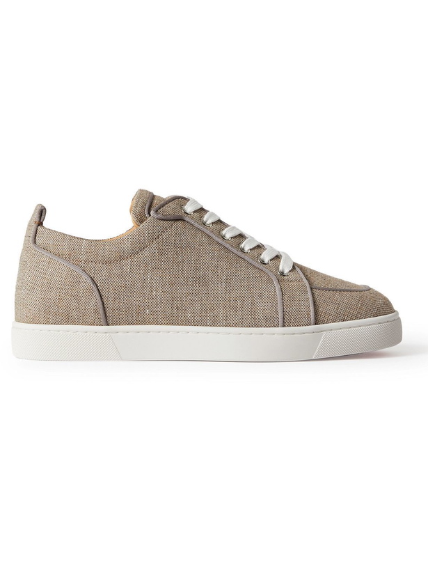 Photo: Christian Louboutin - Rantulow Linen-Canvas Sneakers - Neutrals