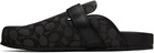 Coach 1941 Black & Gray Signature Jacquard Slip-on Loafers