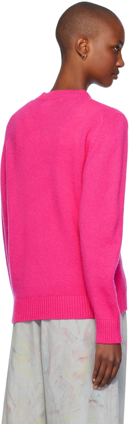 The Elder Statesman Pink Monterey V-Neck Sweater