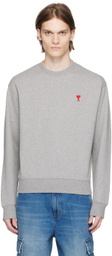 AMI Paris Gray Ami de Cœur Sweatshirt