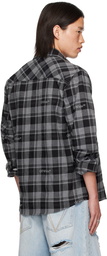 Off-White Gray Check Shirt