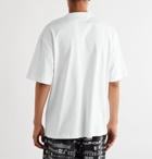 Balenciaga - Oversized Logo-Print Cotton-Jersey T-Shirt - White