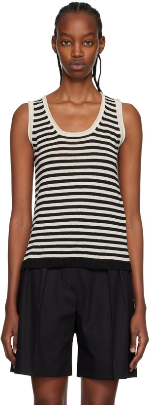 Photo: S Max Mara Black & Off-White Mambo Tank Top