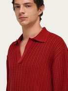 Ferragamo Mens Knitted polo top in Red