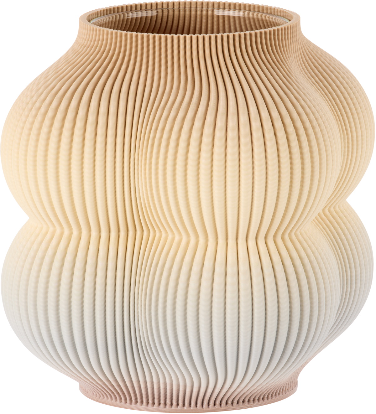 Sheyn SSENSE Exclusive Beige & Brown 2LG Studio Edition Little Peach Vase