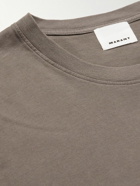 Isabel Marant - Logo-Print Cotton-Jersey T-Shirt - Gray