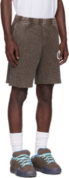Dime Brown Waffle Fighter Shorts