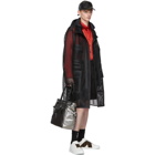 Fendi Black Mesh Fendi Mania Hooded Coat