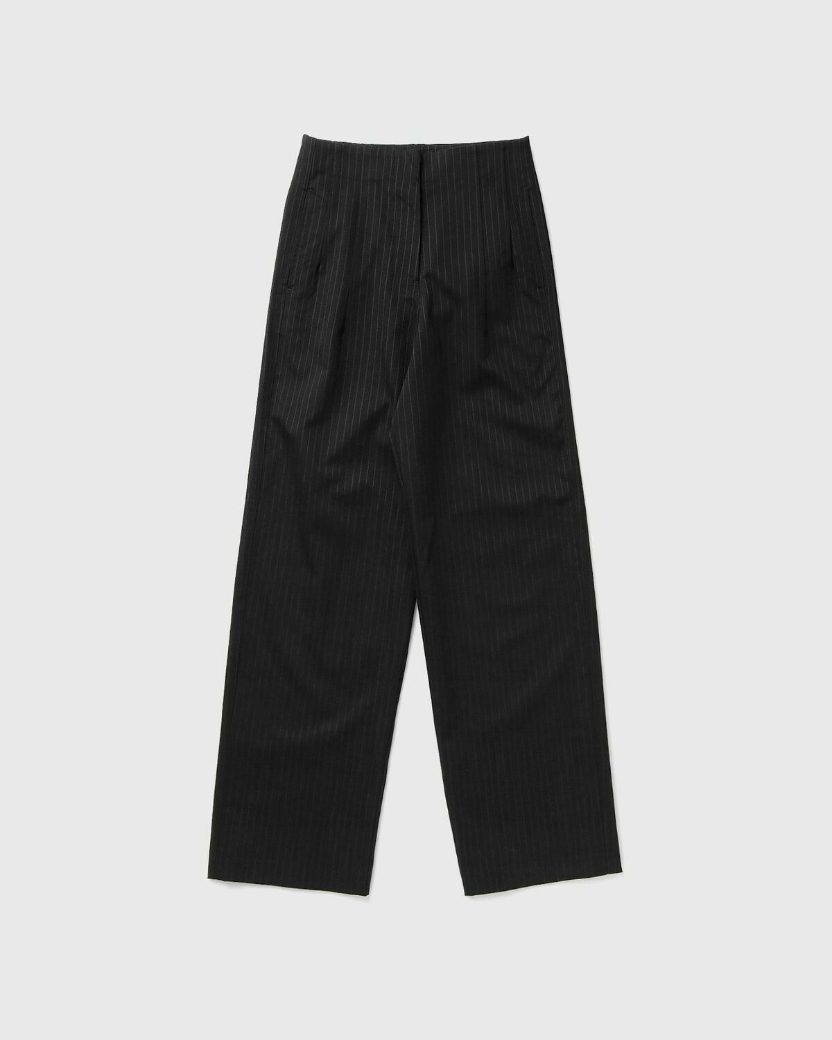 ØLÅF PINSTRIPE BARREL LEG PANT Black Womens Casual Pant