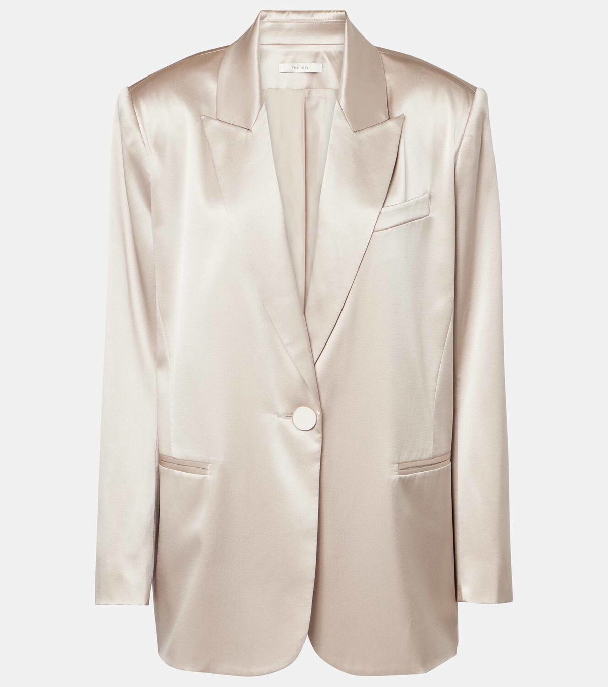 The Sei Oversized silk satin blazer