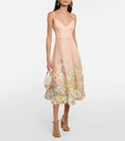 Zimmermann Matchmaker floral linen midi dress