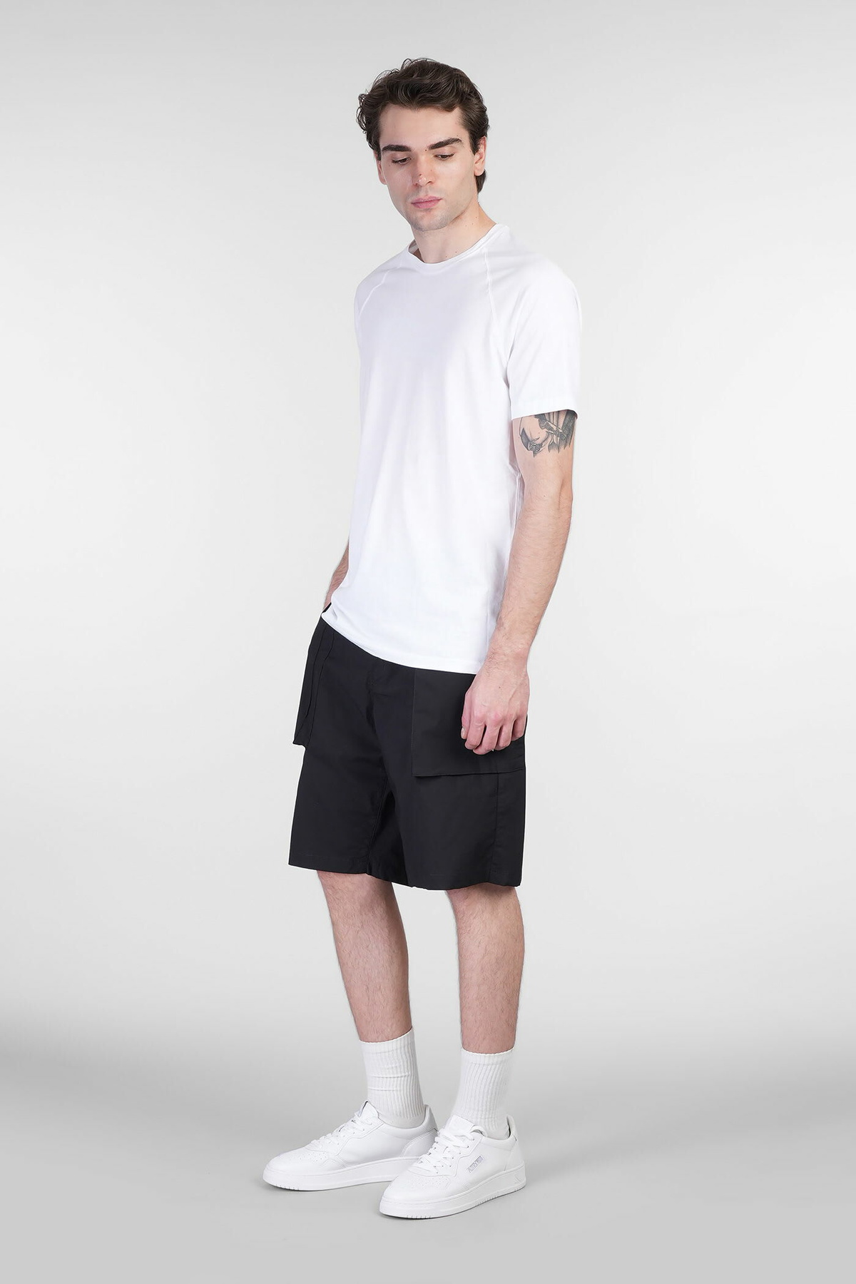 Aspesi Lou Bis Shorts In Black Cotton