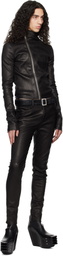 Rick Owens Black Temple Gary Leather Jacket
