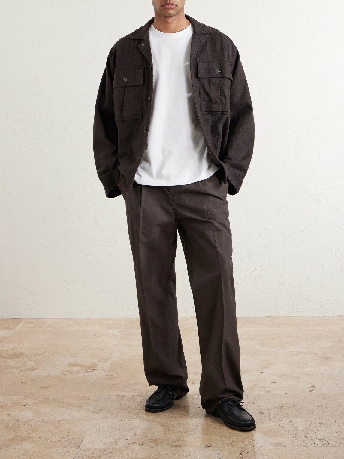 3sixteen - M43 Linen Overshirt - Brown